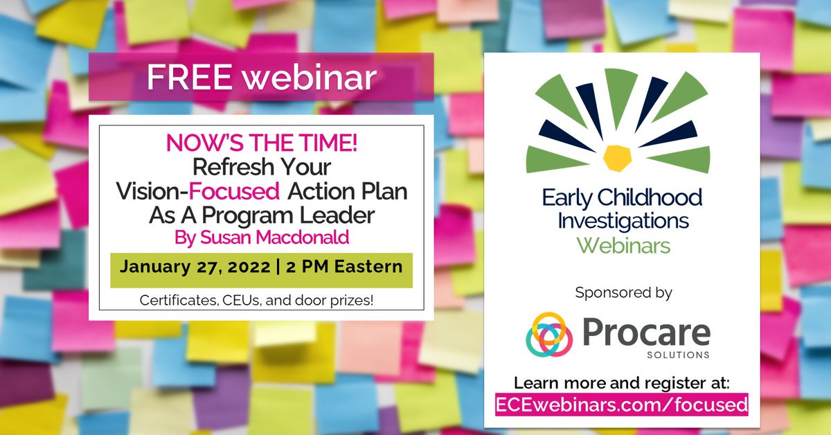 ECEexperts's tweet photo. Make a plan to achieve your 2022 vision for your #earlychildhood program sponsored by @procaresoftware! - https://t.co/GBVRYeyChh #earlychildhoodeducation #prechool #headstart #prek #CDNchildcare #earlyed #earlyeducation #ECEleaders #ECEleadership #ECEexperts #ECEconsultants https://t.co/gHwLGHmaGY