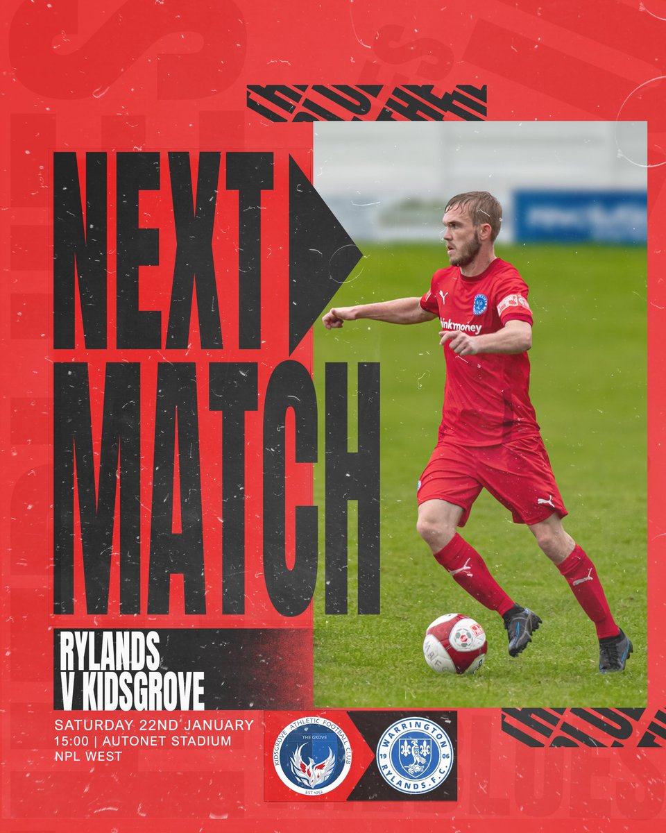 rylandsroundup's tweet photo. Coming Up

@RylandsFC head to Staffordshire to face @OfficialKAFC, as they look to extend their impressive unbeaten streak so far in 2022.

#WeAreRylands #RylandsRoundUp

[ 🖌@WillPoole19 ] https://t.co/H3nWy5Wk3q