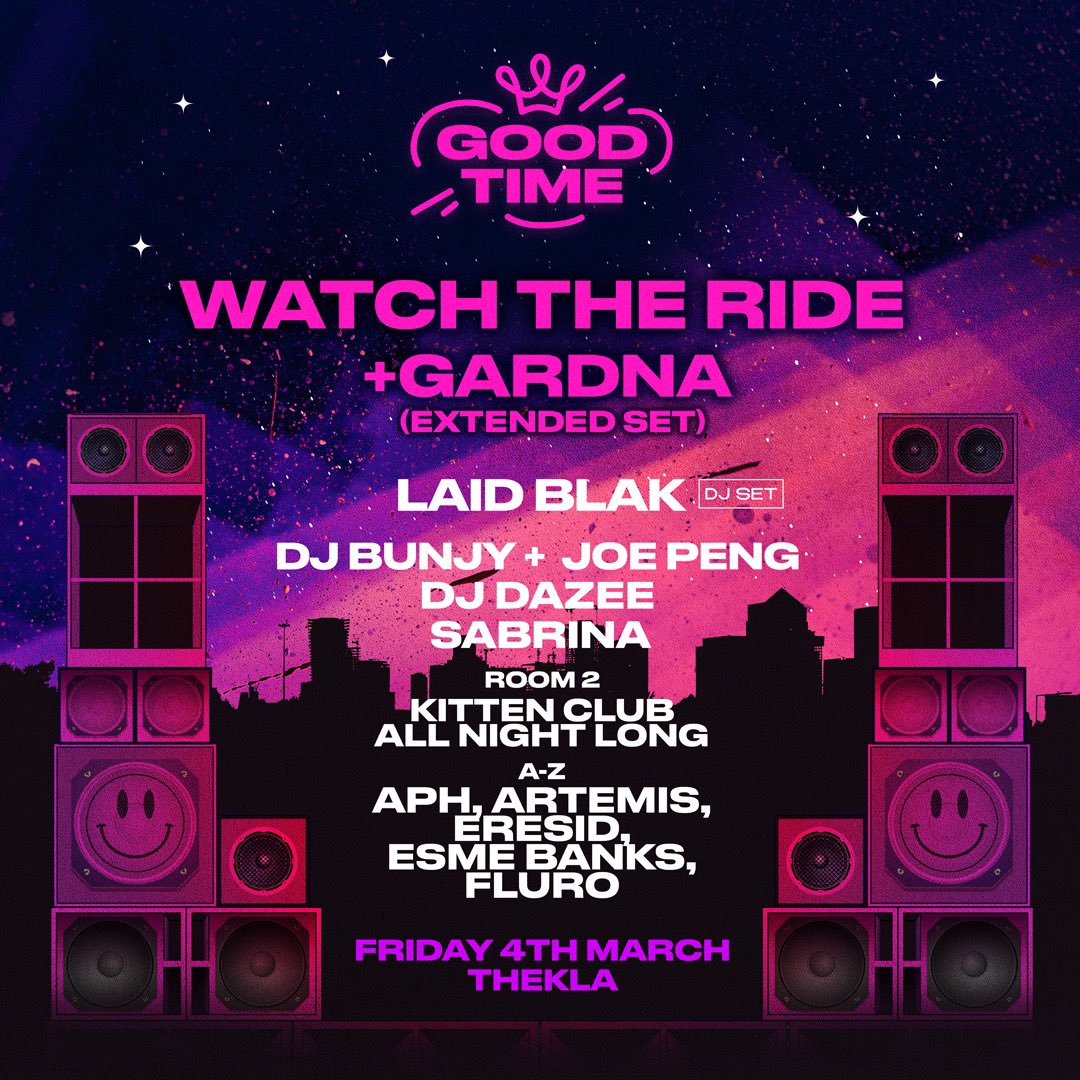 Gardna 👽🌍 (@gardnauk) on Twitter photo Just announced at <a href="/theklabristol/">Thekla Bristol</a> ⚡️
4th March; <a href="/watchtheride_/">Watch The Ride</a> , <a href="/Laidblak/">Laid Blak</a> , <a href="/DJ_DAZEE/">Dj Dazee</a> + more 💜
🎫: skiddle.com/e/35993297 Just announced at <a href="/theklabristol/">Thekla Bristol</a> ⚡️
4th March; <a href="/watchtheride_/">Watch The Ride</a> , <a href="/Laidblak/">Laid Blak</a> , <a href="/DJ_DAZEE/">Dj Dazee</a> + more 💜
🎫: skiddle.com/e/35993297
