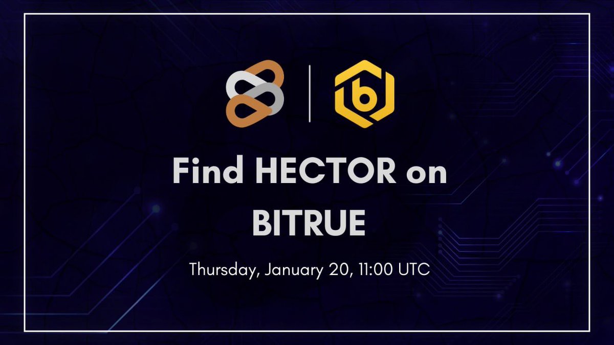 DjPrestigeUk's tweet photo. With a whopping $2.51B daily trading volume, the #HECTOR team are so delighted to be listed on 
@BitrueOfficial‼️

Stay tuned to our socials for more updates!🔥😻

@hectordao_hec 
This is moving fast DYOR NFA https://t.co/BxQmwoKO5T