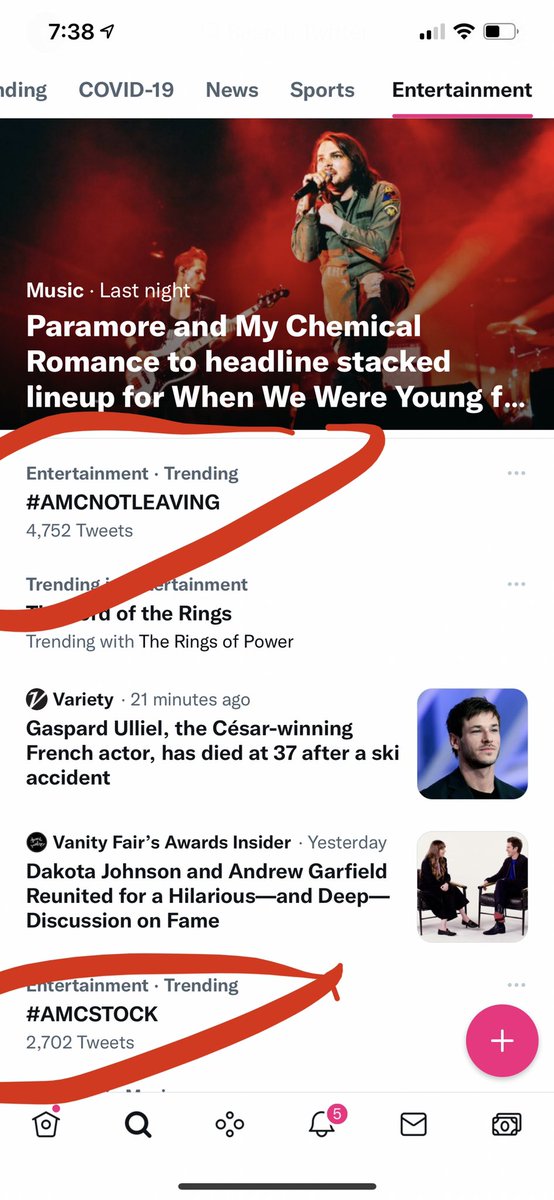 KatStryker111's tweet photo. $AMC ๐ฅ๐ฅTrending ๐ฅ๐ฅ #AMCNOTLEAVING #AMCSTOCK #AMCPopcornDay https://t.co/kiiG0be0k3