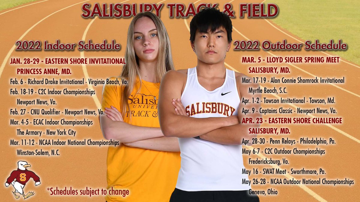 TF: <a href="/SalisburyXC_TF/">Salisbury XC and T&F</a> spotlights Indoor &amp; Outdoor schedules

#GoGulls | #d3tf 

READ MORE ➡️ bit.ly/3FGAtE0