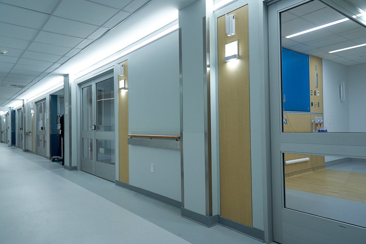 PawlingCorp's tweet photo. Great #product images from Renaissance Building Products, Inc from one of their many hospital projects. #healthcaredesign often integrates style and structure with #stainlesssteel corner guards and wood and stainless handrails. #hospital #projects #building https://t.co/3tdkYP1TqC