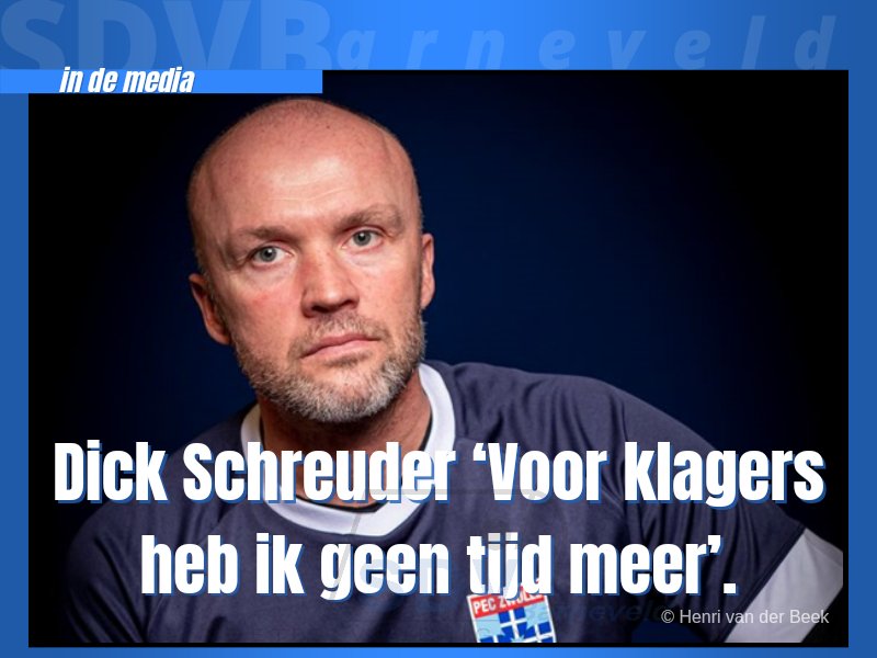 SDVBarneveld's tweet photo. SDVB in de media: @dickschreuder ‘Voor klagers heb ik geen tijd meer’. https://t.co/LdWJE7N6bU #sdvbindemedia #interview #dickschreuder #stentorzwolle #peczwolle #Barneveld #sterkdoorvriendschapbarneveld https://t.co/gl3sVmwR9Q