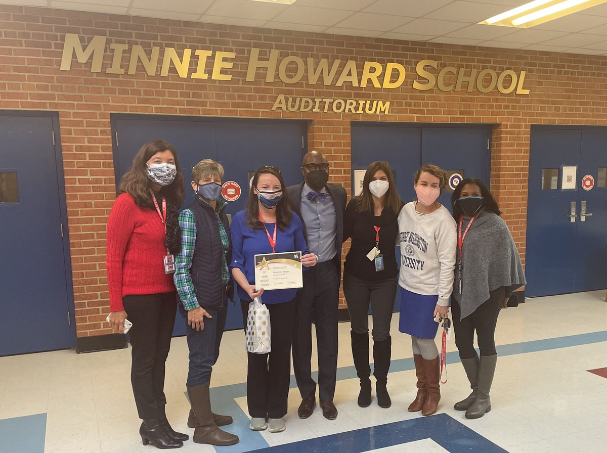 Shout out to Minnie Howard’s own, #MaureenSelgas, on receiving this year’s VIP award! She’s totally amazing. #ACPS #ACHSMH