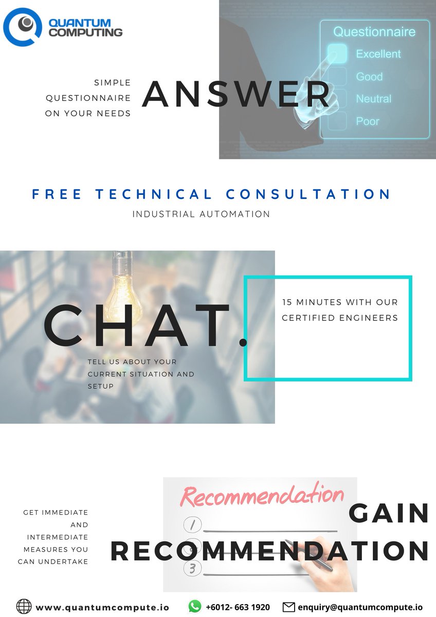 QuantumCompMY's tweet image. Get a free consultation today for your automation needs. Drop us an email today at enquiry@quantumcompute.io  #manufacturing #industrialautomation #assetmanagement #assetmaintenance #productionplanning #OTcybersecurity #data #IIoT #quantumcomputing #quantum360