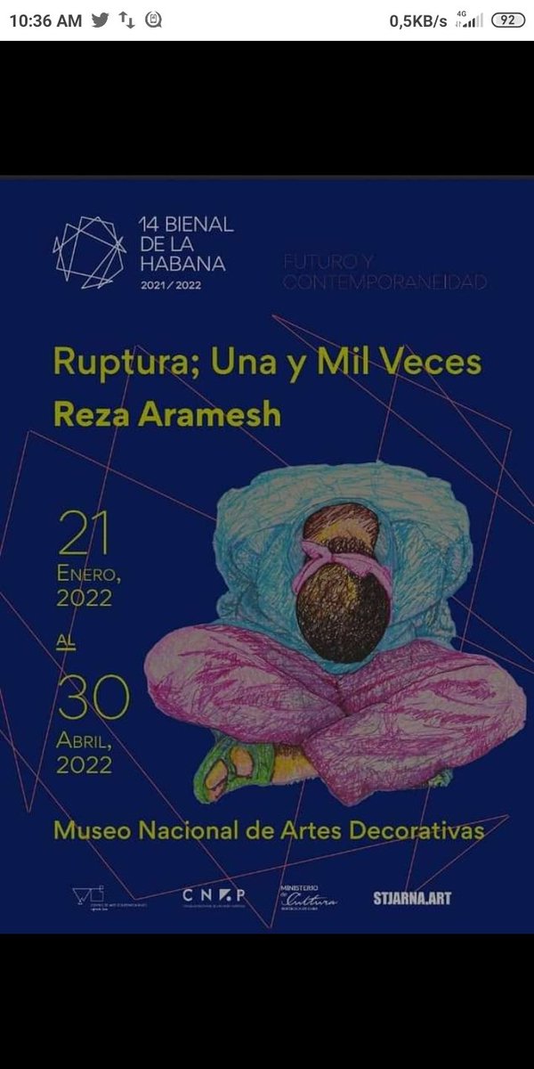 BienalHabana's tweet photo. El artista británico-iraní Reza Aramesh presentará en esta #14BienaldeLaHabana la muestra personal "Ruptura; una y mil veces"
21 de enero a las 4:00 pm en el Museo Nacional de Artes Decorativas 
Abierta la público hasta el 30 de abril 
#CubaEsCultura #CACWifredoLam https://t.co/wjJNVYApyA