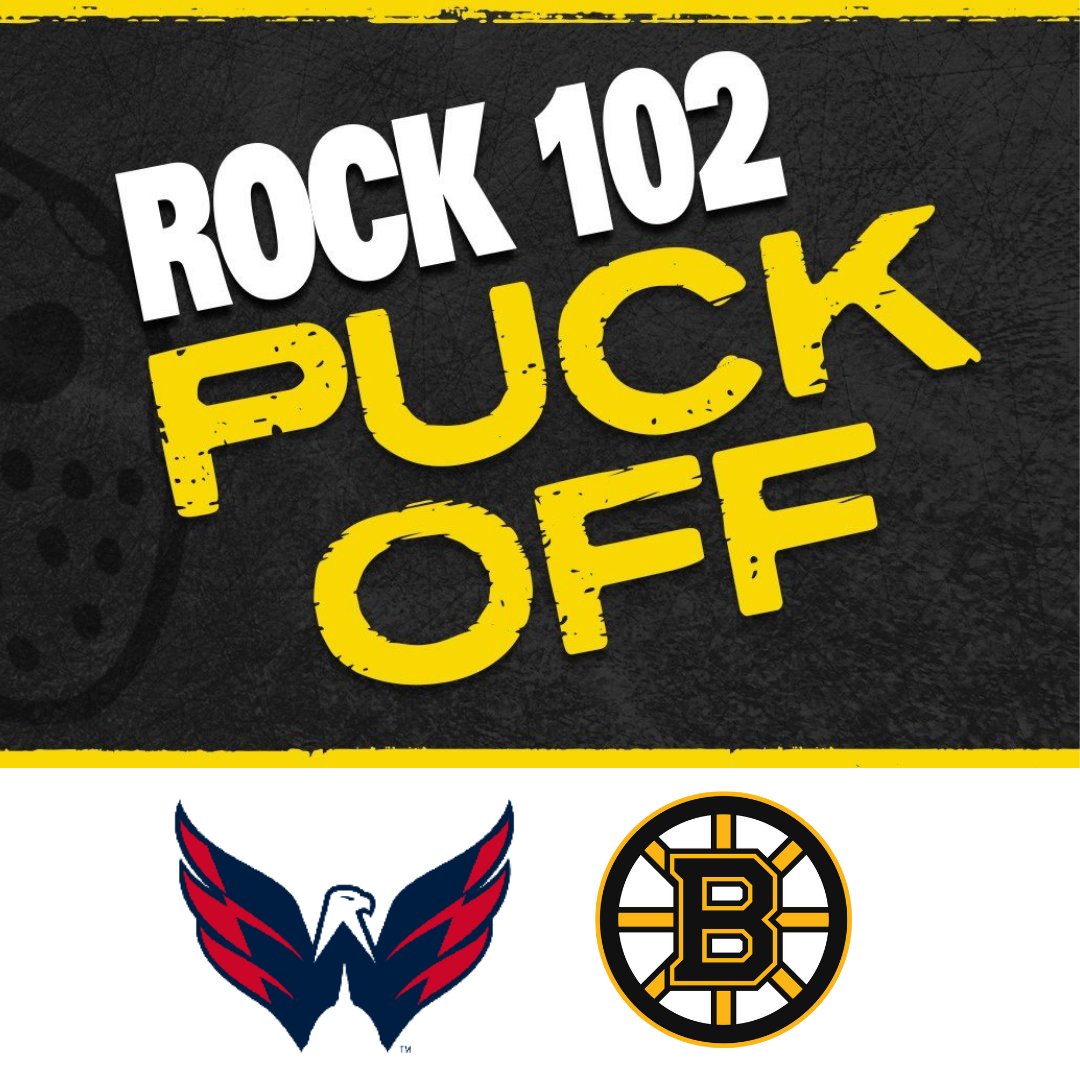 Rock 102 presents PUCK OFF tonight with the feature game between the Washington Capitals and the Boston Bruins at 6pm. $2 poker chips get you entered for a chance to win great prizes! 
10-inch 2-Topping Pizza for $10 and pints of Molson for only $6!
#SportsOnTap #NHL #PuckOff