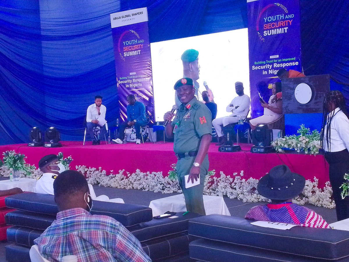 DEANinitiative's tweet photo. DEAN Initiative is attending the @AbujaGSC 's   Youth and Security Summit titled: "Building Trust for an improved Security Response in Nigeria" hosted by Abuja Global Shapers Community @AbujaGSC and Defence Headquarters @DefenceInfoNG happening at the NAF Center, Abuja. https://t.co/BnbFfvKNts