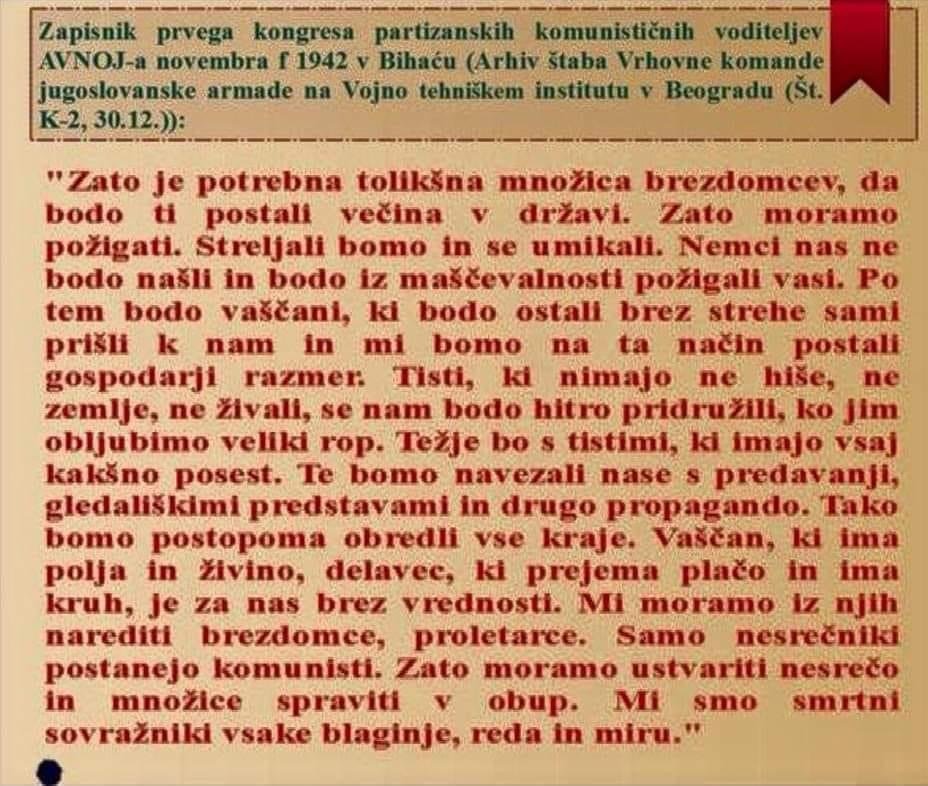 MUkelj's tweet photo. @IgorPribac @ZigaTurk @OranjeSwaeltjie V temu, da so za dosego ciljev, katerih podlago je postavil Moše PIjade na zasedanju Avnoja (spodaj), bili pripravljeni žrtvovati praktično celo vas. To je zavržno, kakor je nasploh zavržna strategija spodaj. https://t.co/UGKkIpAldy