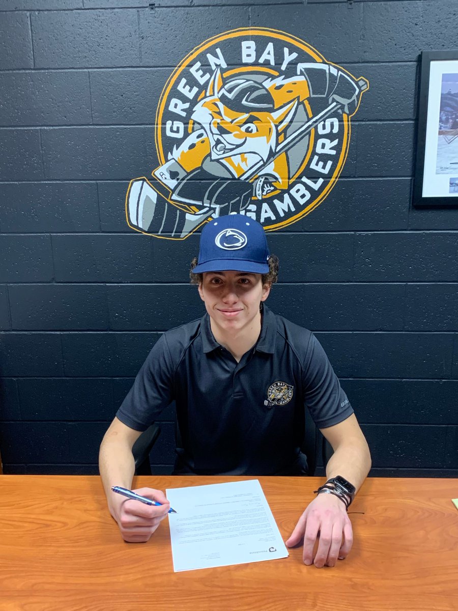 Congratulations to Gamblers forward and assistant captain, Alex Servagno, who signed his NLI last week for Penn State! 👏

#gogamblers
<a href="/alex_servagno/">Alex Servagno</a> 
<a href="/PSUHockey/">PSU Hockey</a>