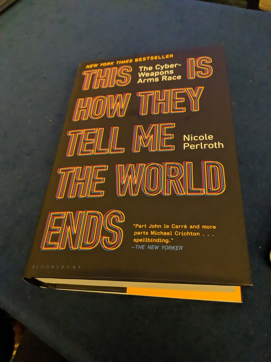 small_data's tweet image. Excited to read @nicoleperlroth book "this is how they tell me the world ends"!