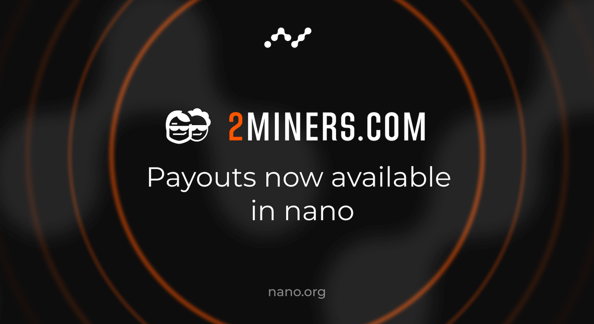 nano's tweet photo. Great article on @btc_manager!

October 11th, @pool2miners started offering #nano payouts: completely feeless (as opposed to $ETH fees reaching $20)!

Since then, #2miners has increased their growth rate by 700%!

Read more!
▶️ https://t.co/xzdUxP5nys

$XNO #cryptomining https://t.co/DBSAHnuwwp