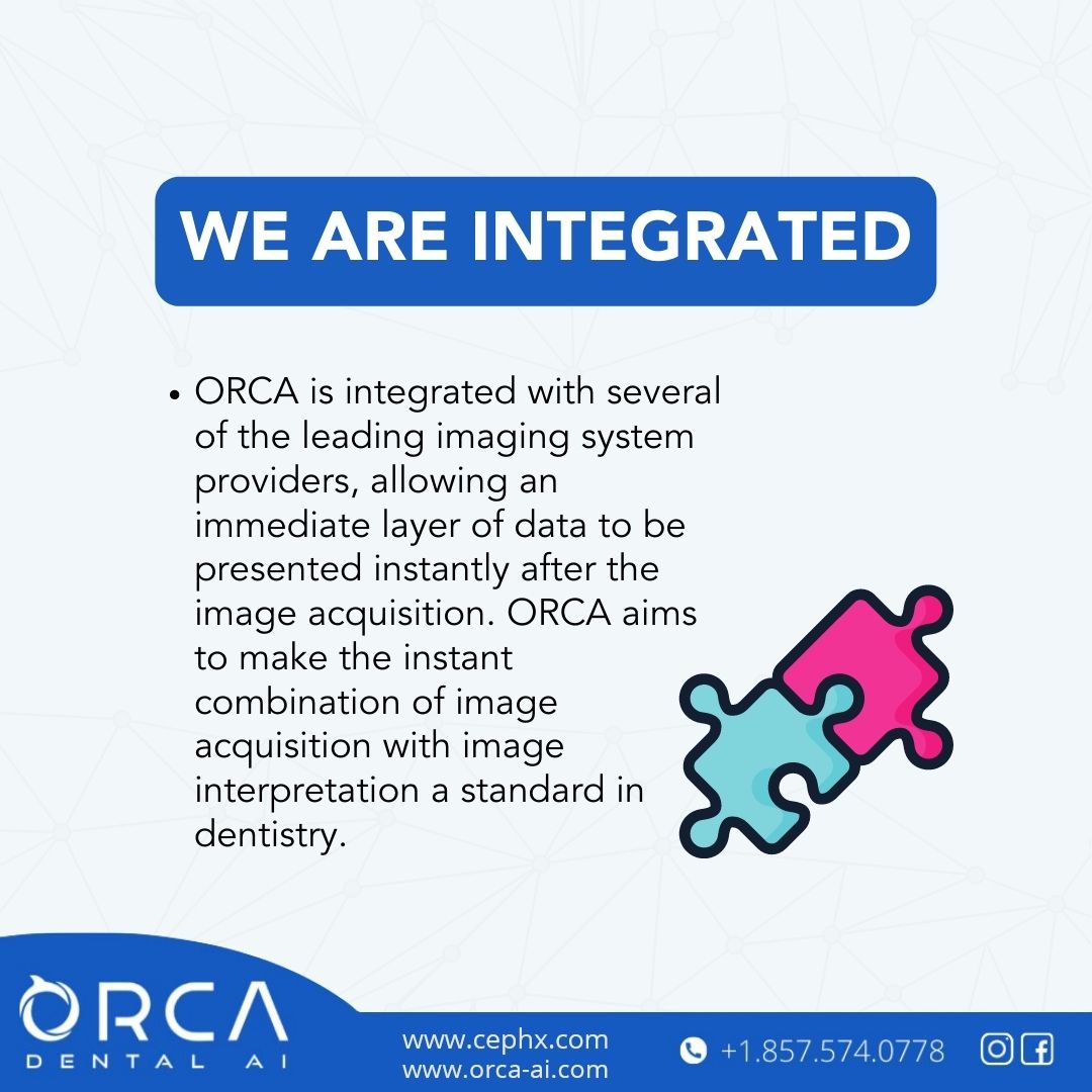 CephXOrcaAI's tweet photo. ORCA is integrated with several of the leading imaging system providers, allowing an immediate layer of data to be presented instantly after the image acquisition.
Visit now - https://t.co/kVDKIhxkor
#Cephanalysis #cephx https://t.co/qUhUXrqfKZ