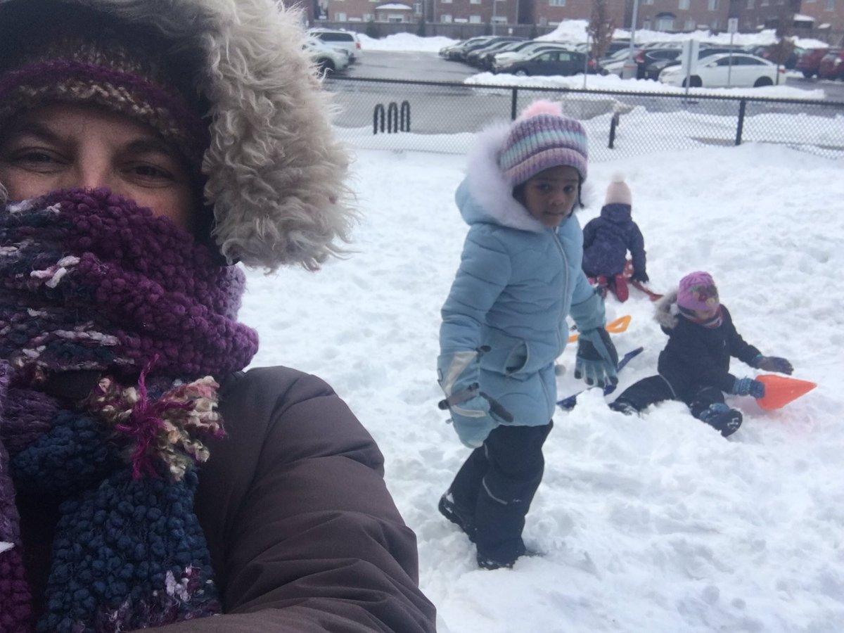 jennifer_triffo's tweet photo. The best part about being back to @DolsonPS is definitely kindergarten planning time for @Jody_MacLean with KD1, #Snow much fun 🤩 #SnowAngels #SnowForts #SnowCastles #SnowTunnels rolling down the snow hill #getoutside @PeelSchools https://t.co/RSQUULJvPq