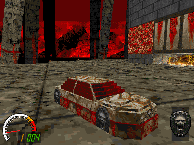 Finally more Carmageddoom!
Thanks to <a href="/JormaRysky/">Jorma Rysky</a> for recreating that model.

#carmageddon #doom #dosgaming #modding