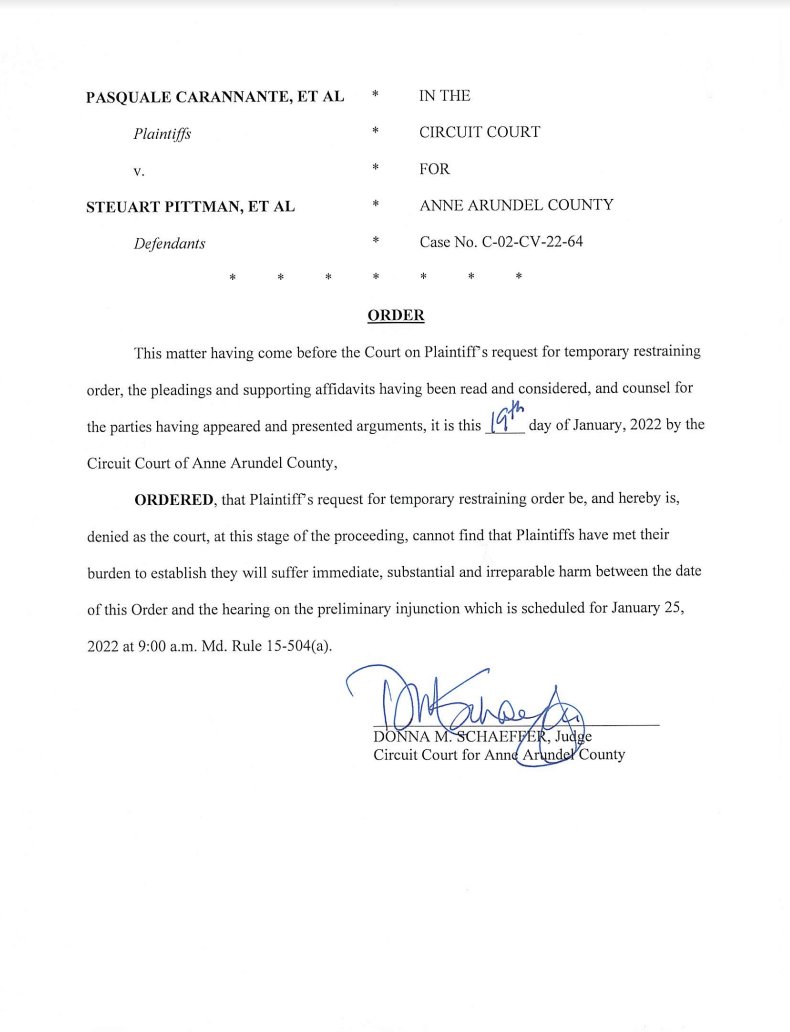 PaulGessler's tweet photo. New this morning, an Anne Arundel Co. judge denies the request for a Temporary Restraining Order regarding the county's emergency mask order. https://t.co/u6ufbPIUpB