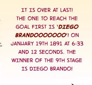⚠️ JJBA Part 7 SBR Spoiler ⚠️ 
.
.
January 19th, 1891, Diego Brando won the SBR. 