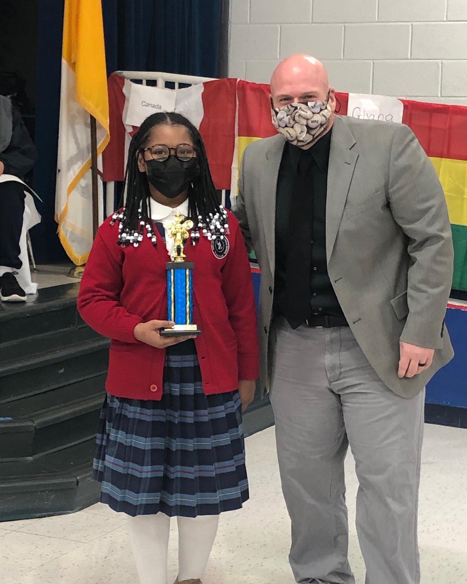 OLV_Tyrone's tweet photo. Congratulations to this years, and OLV’s last, middle division spelling bee champion Eleanor! It was a great competition, congratulations to all of our spelling bee competitors! #weareolv #spellingbee https://t.co/lxBUku3wiU