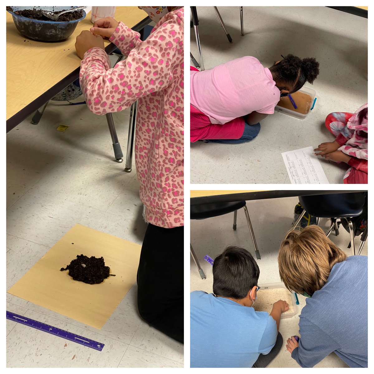 SSE_SThomas's tweet photo. Investigating craters being formed on “Mars Soil.” @kimberly_wilber https://t.co/IsxLmihbrY
