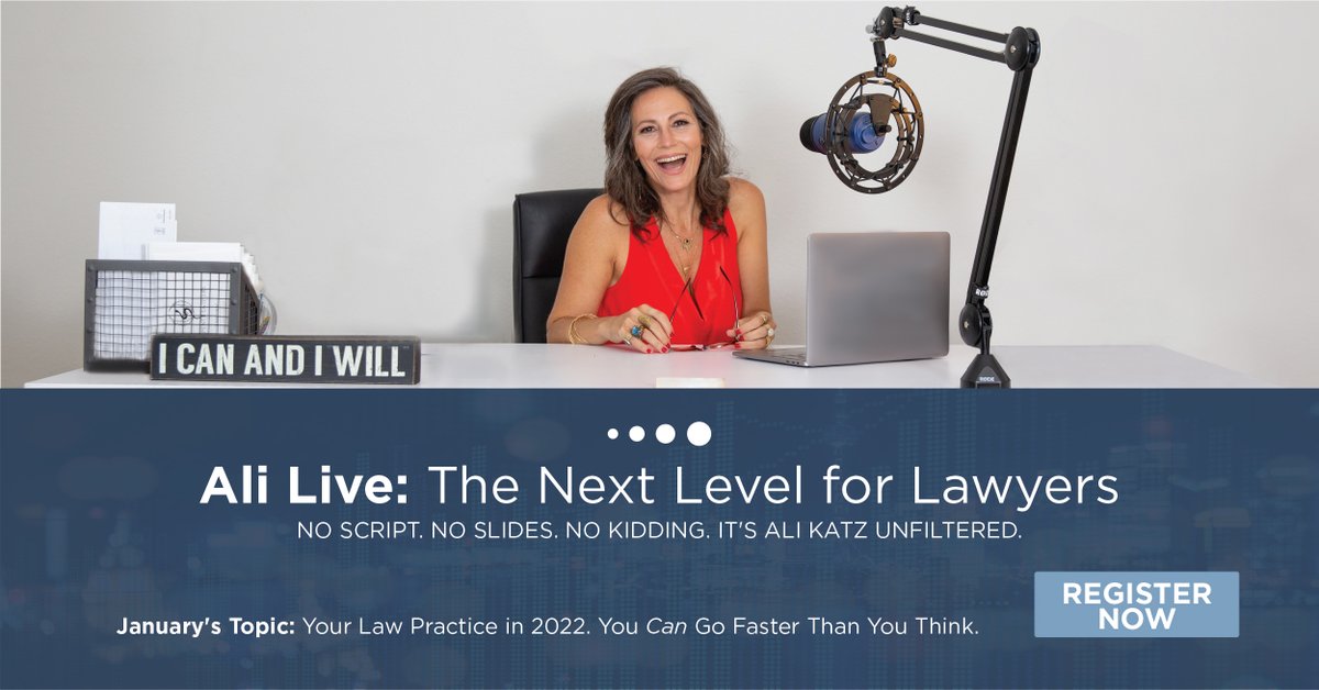 NewLawBizModel's tweet image. Where do you want to be with your law practice this year? That’s the question we’ll answer tomorrow! RSVP for login details get.newlawbusinessmodel.com/ali-live-call-…

#Lawyers #LawPractice #JanuaryFeature