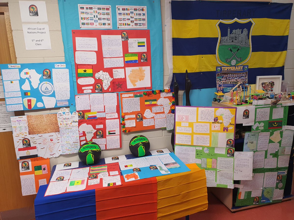 SilverminesNS's tweet photo. African Cup of Nations project completed by pupils in Mr. Hayden's 5th and 6th class today โฝ๏ธโฝ๏ธ....well done all ๐๐๐#AfricanGeography #AFCON2021 https://t.co/KJ2yVxCQZD https://t.co/MtfYEHHnCK