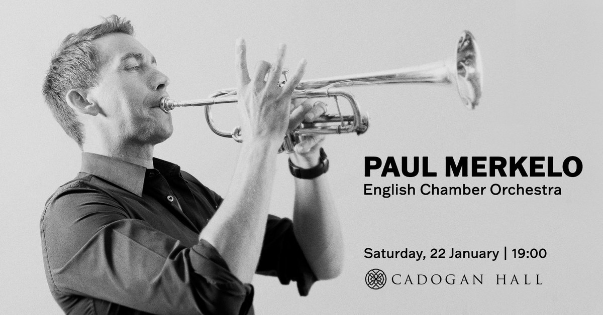 Let the trumpet sound! 🎺 The <a href="/ECOrchestra/">English Chamber Orch</a> welcomes internationally acclaimed 🇨🇦 trumpet soloist #PaulMerkelo who is performing an exciting selection of works for trumpet and orchestra this Saturday at 7PM GMT at <a href="/cadoganhall/">Cadogan Hall</a>.
Book your tickets now: bit.ly/3Afgqvm