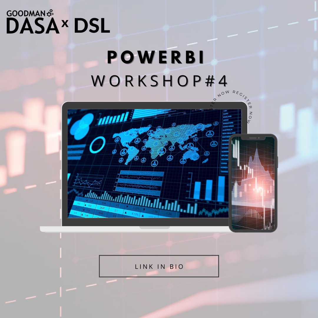 GoodmanDASA_'s tweet photo. Don’t forget to attend our final workshop for the Power BI series, taking place tomorrow from 5:00 pm to 6:30 pm. 

Check out our bio to sign up. https://t.co/XYQTdhWMld