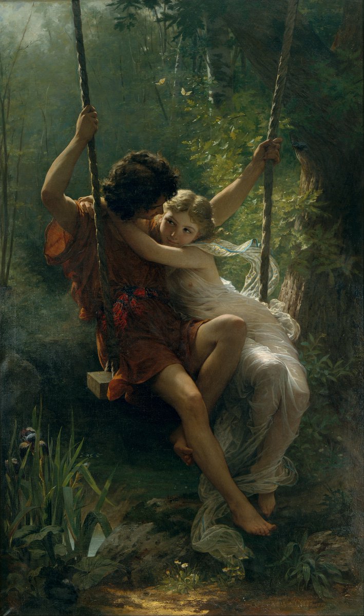 wikivictorian's tweet photo. Springtime, by French painter Pierre-Auguste Cot (1873). The MET. https://t.co/IOiEHnmezM