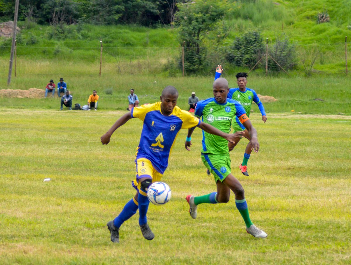 Young and talented LMPS FC 's  number 6, Sello Tale on action against Kick4life FC ....
