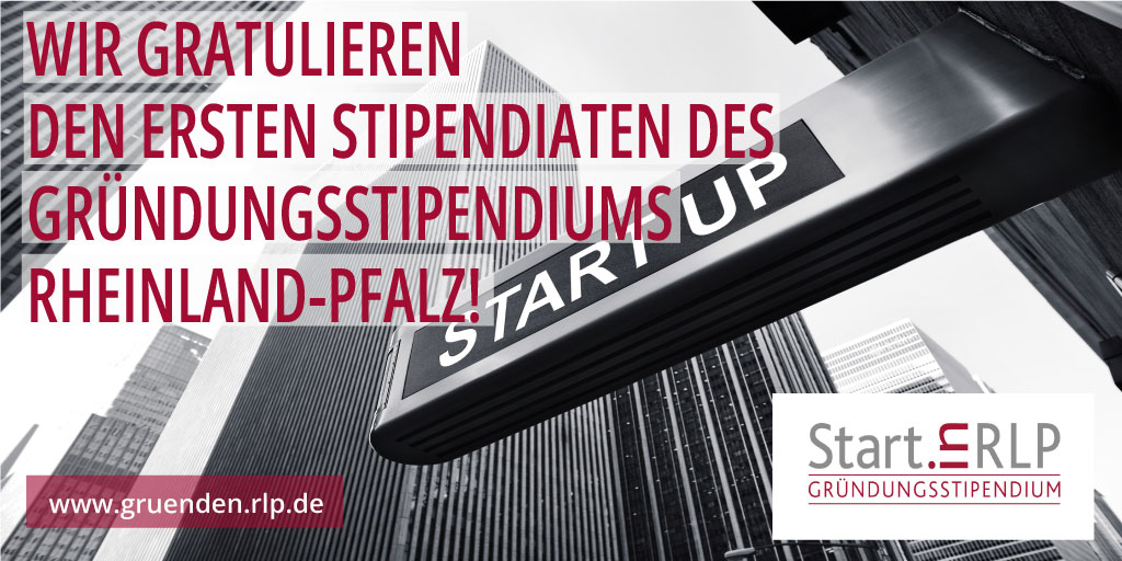 SelbstaendigRLP's tweet photo. Herzlichen Glückwunsch - das sind die ersten Stipendiat:innen des Gründungsstipendiums RLP: https://t.co/7JqnyFYBJa. 
Achtung: Die Bewerbungsfrist für das Stipendium läuft nur noch bis zum 28. Februar 2022! https://t.co/7E5WhlSzre