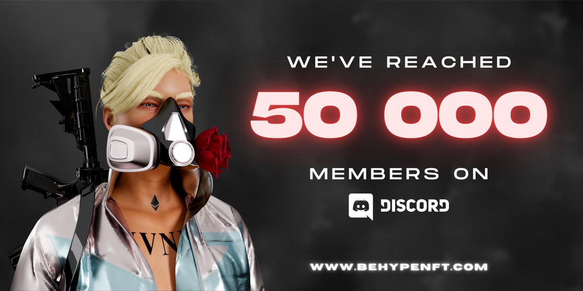 behype_nft's tweet photo. 🚨MILESTONES: 50,000 MEMBERS!!!

You all are AWESOME! 

We can't be thankful enough for your support in this project, it means a lot to us ❤️

Great things are coming very soon! Keep spreading the word 👀 

BE READY WITH BEHYPE 🚀 https://t.co/tIEEoTzVXP