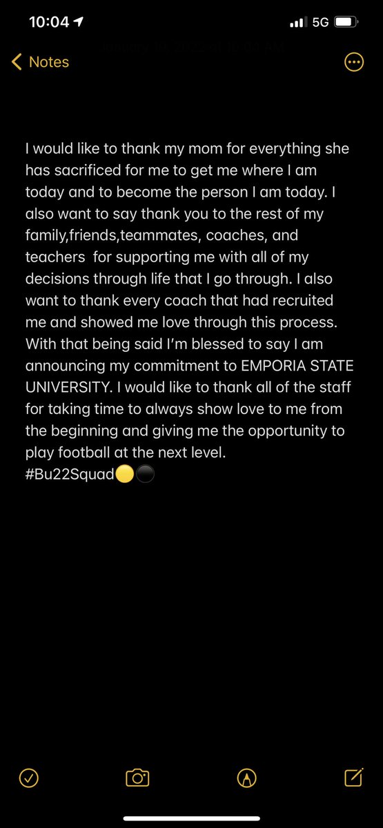 Committed✊🏽 again thank you everyone who helped get me here to this point 
<a href="/PCNorthFootball/">PC North Panthers</a> <a href="/esuhornetsfb/">ESU Hornet Football</a> <a href="/dmoffett16/">Debbie Moffett</a> <a href="/coachlaverty/">Ryan Laverty</a>