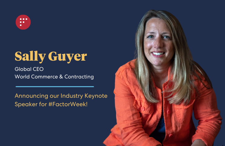 factor_law's tweet photo. We're delighted to announce that @sallyfguyer @worldcc_ CEO, will be joining #FactorWeek! We're thrilled to have Sally join our celebration to share her expertise and insights into the state of the market & future of contracting. https://t.co/BBrVgTP4Ra
