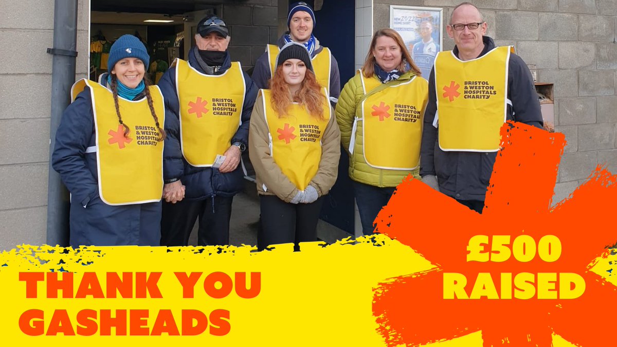 bwhospcharity's tweet image. A great big thank you to generous #Gasheads who donated more than £500 at our collection in December.

We’ve been the Charity of the Year for @Official_BRFC for the last two seasons with fans helping us go above and beyond for patients and staff.

#UpTheGas #BristolRovers