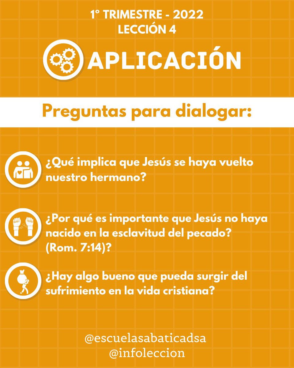 🚨 ¿Eres maestro de #EscuelaSabatica? 👩🏻‍🏫👨🏻‍🏫 👩🏽‍💻👨🏻‍💻🤩 Aquí te compartimos 📲 el Resumen y preguntas de aplicación sugerentes de la 📚📝 Lección 4 - Trimestre 1 del 2022 #LESADV @escuelasabaticadsa @infoleccion