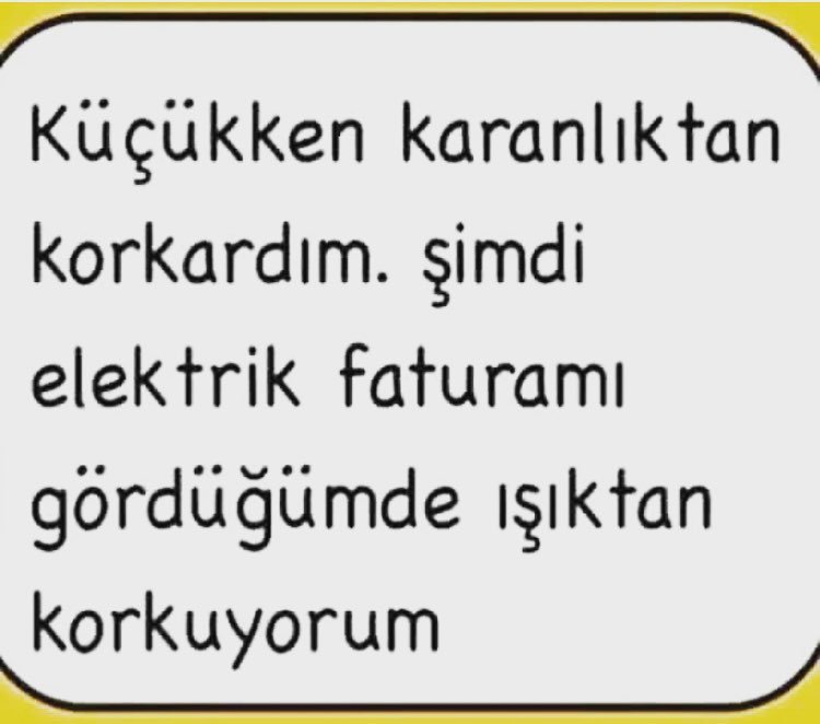 kral_insanlar's tweet photo. Eskiden Karanlıktan korkardık şimdi ışıktan korkuyor hemen ışığı kapatıyoruz vay be
#elektrik https://t.co/2q0zUPPR1W