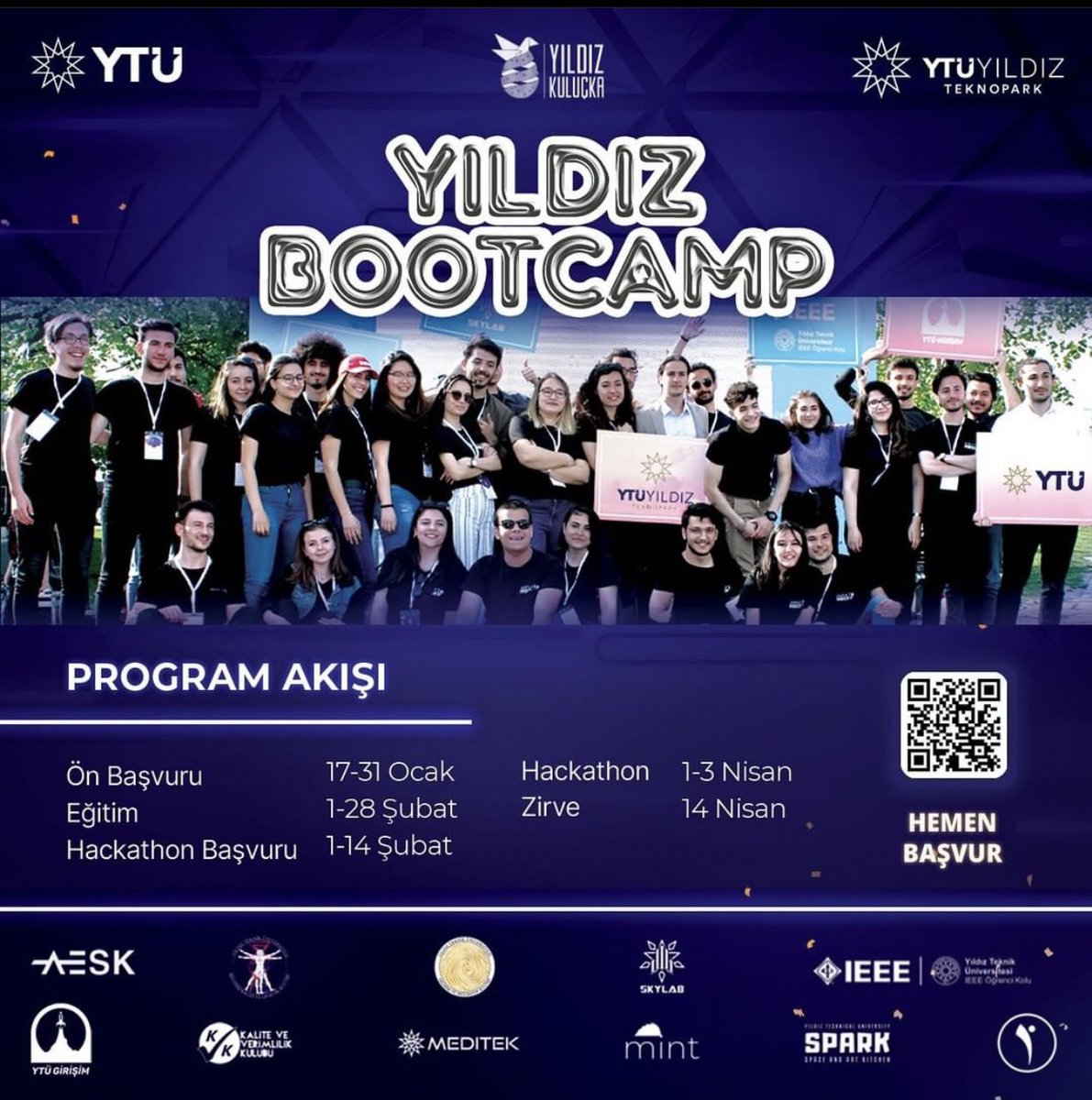 ytugeik's tweet photo. YTÜ Yıldız Teknopark liderliğinde topluluğumuzun da katılımıyla Yıldız Bootcamp Programı Başlıyor!
Büyük sektörleri fikirlerinle dönüştür, girişimcilik ekosisteminin oyuncusu ol!

📩https://t.co/3nrxbHVwiL
📆Eğitim Tarihi: 1-28 Şubat
⏰Son Başvuru: 31 Ocak https://t.co/aY8rq8SICI