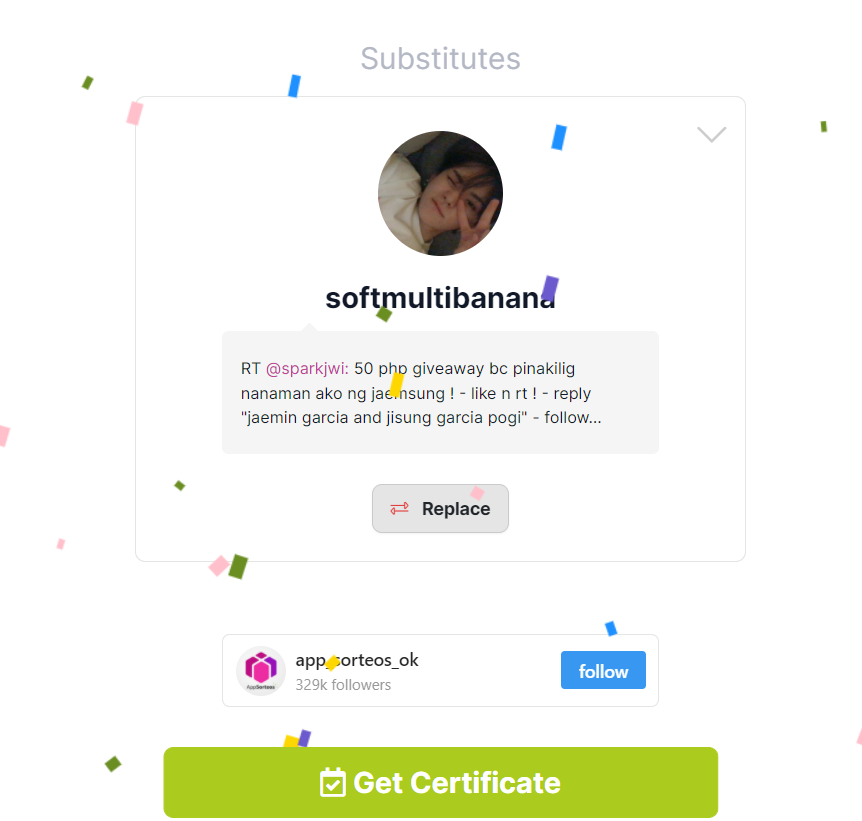 sparkjwi's tweet photo. congrats @softmultibanana ! pls dm me ur gcash within 3 mins . thank you https://t.co/5RQi6MsXDu