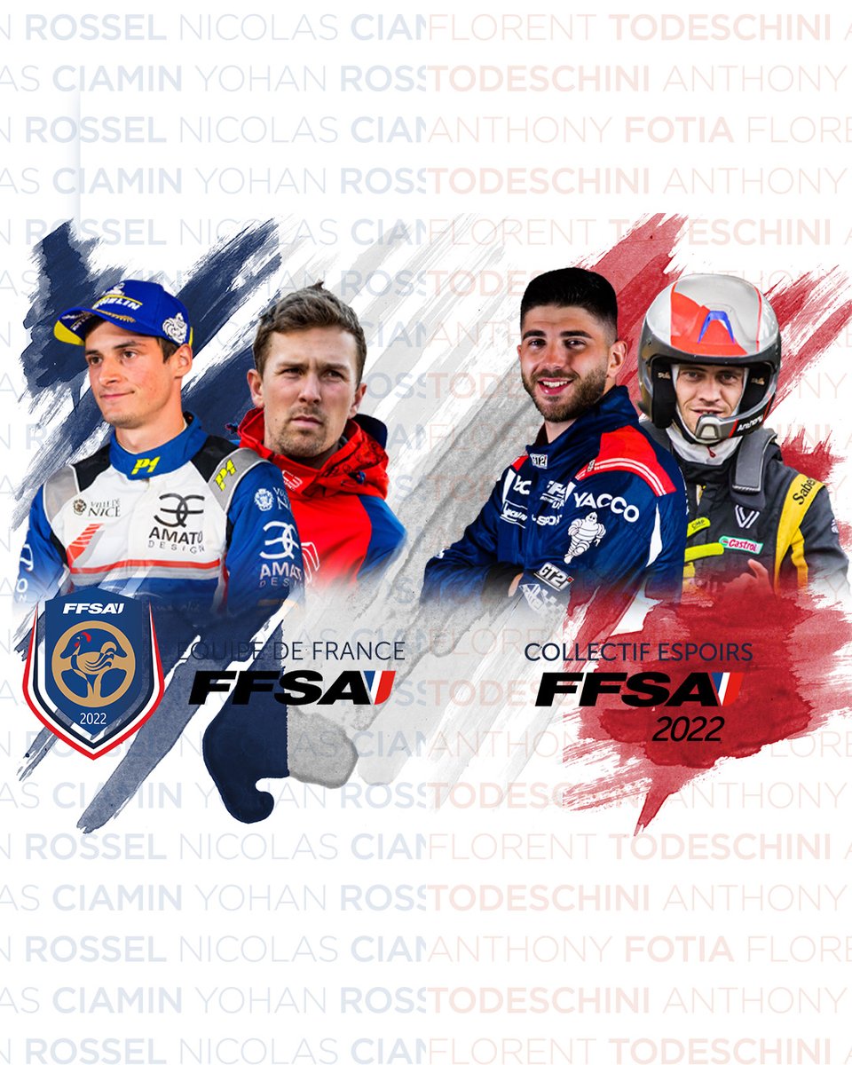 🚨🆕 | 🔵⚪🔴

<a href="/Rosselyohan/">Yohan Rossel</a> et 𝗡𝗶𝗰𝗼𝗹𝗮𝘀 𝗖𝗶𝗮𝗺𝗶𝗻 intègreront l’Équipe de France FFSA Rallye cette saison tandis que <a href="/TodeschiniFlo/">Florent TODESCHINI</a> et <a href="/AnthoFOTIA/">Fotia Anthony</a> composeront le Collectif Espoirs FFSA.

⏩ Le communiqué : bit.ly/3FPbYog 💻