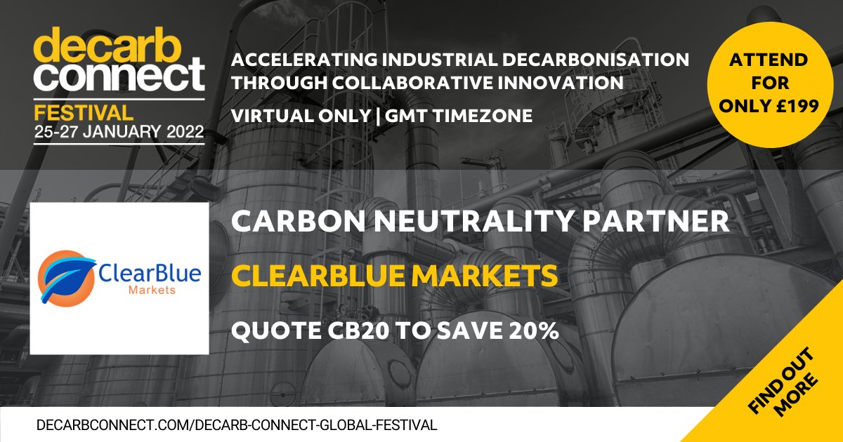 CB_Markets's tweet photo. We're an official Carbon Neutrality Partner @ the virtual Decarb Connect Festival on Jan 25 – 27 & @nicogirod will be speaking on the future of the voluntary offsets market! Details: https://t.co/o32cfDlX65
#DCFest22 #decarbconnect #decarbonisation #netzero #carbonemissions https://t.co/9M0g2cGPFZ