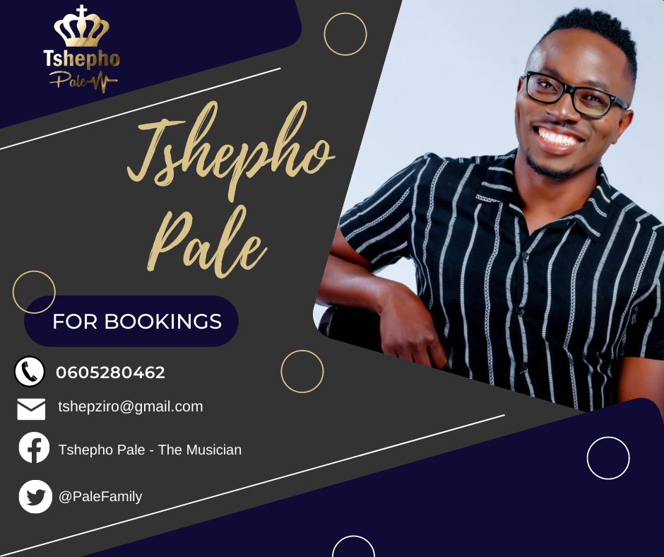 PaleFamily's tweet photo. 🚨 2022 Bookings Now Open! 🚨
.
Hey family! 😃
We bless the Lord!
The Maxi-Single is out on digital stores! Please get it today!!!!
Also, check the poster for Booking details! I'd love to come to your space and bless the name of the Lord with you! 😀
#WaTshephagala #TshephoPale https://t.co/Zdx3Q14WWF