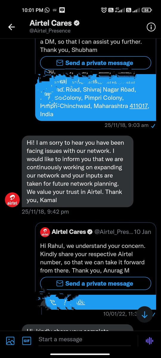 patharesai's tweet photo. @Airtel_Presence #airtel trying to solve the issue from 2018 for area in pune. still they are trying . Really don't know why they claim no 1 network. #downairtel #fakepromise #Airtel4G #AirtelDown https://t.co/jweAjHJU6i