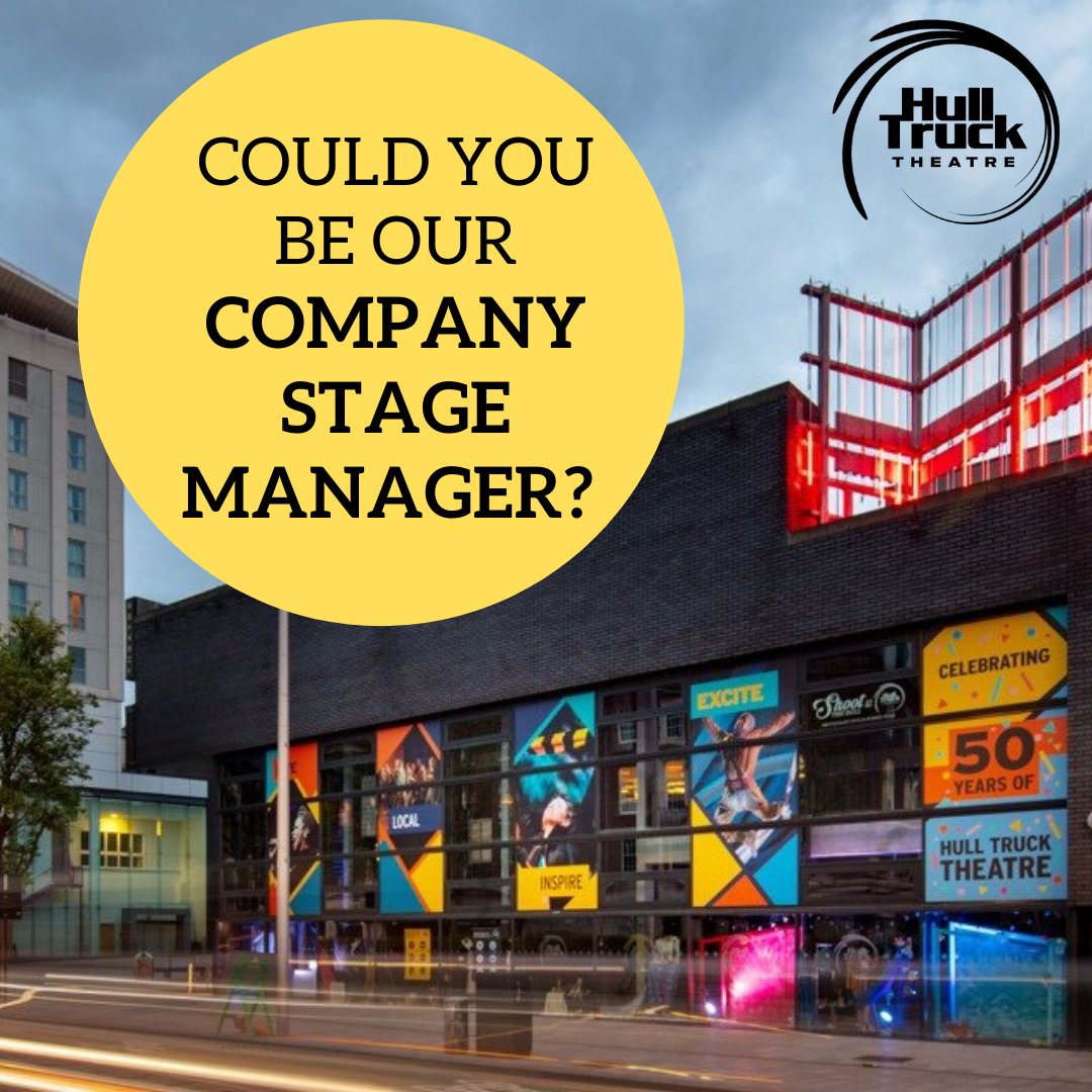 HullTruck's tweet photo. We are currently looking for a #CompanyStageManager to provide high quality support on our programme of events. 🎭
Please go to https://t.co/gLZCi8CFXR to see role requirements, information & how to apply. 🔗
Deadline is Monday 7th February 2022.
#HullTruckTheatre #ArtsJobs https://t.co/3hlIxjzKlC