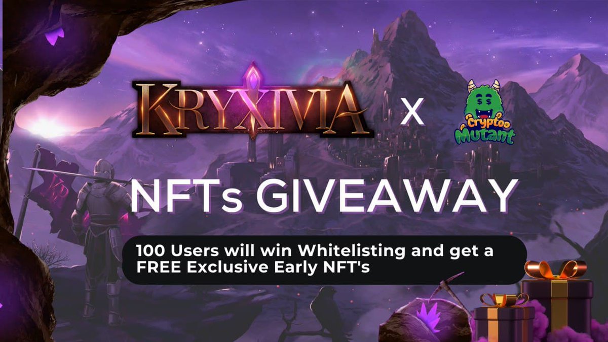 CryptoMutant (@cryptomutant) on Twitter photo 🟩CryptoMutant X <a href="/kryxivia/">Kryxivia Game</a> 🎮 NFT Giveaway 🎉🟦
We are thrilled to announce our partnership with <a href="/kryxivia/">Kryxivia Game</a> an interactive and fun 3D MMORPG Blockchain-Metavere Game🙌
100 users will win FREE Exclusive Early NFTs
Fill the form👇
forms.gle/M8MmkTxmcPkoQs…
#NFT #Giveaway #metaverse 🟩CryptoMutant X <a href="/kryxivia/">Kryxivia Game</a> 🎮 NFT Giveaway 🎉🟦
We are thrilled to announce our partnership with <a href="/kryxivia/">Kryxivia Game</a> an interactive and fun 3D MMORPG Blockchain-Metavere Game🙌
100 users will win FREE Exclusive Early NFTs
Fill the form👇
forms.gle/M8MmkTxmcPkoQs…
#NFT #Giveaway #metaverse