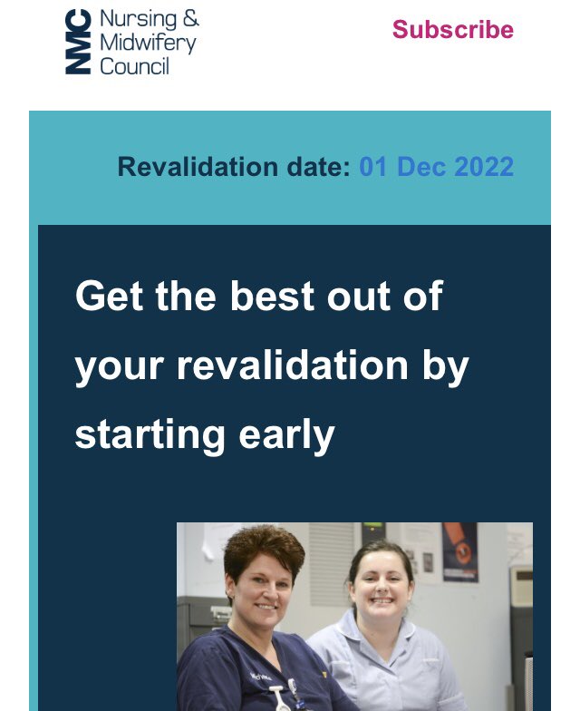 ClareBellringer's tweet photo. It’s that time again! Has it been nearly 3 years! 😮 #revalidation #prepareearly @nmcnews https://t.co/7I2EgNKNs2