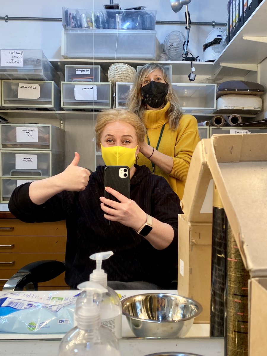 amossullivan's tweet photo. Tonight I’m jumping in on a production I haven’t done since 2013. The amazing costume department are currently altering a costume to fit me & the wig team are styling a wig. Tonight is going to be a lot of fun 😀 #theatre #jumpin #actress #costumefitting #wigfitting #backonstage https://t.co/QswfOxqJIr