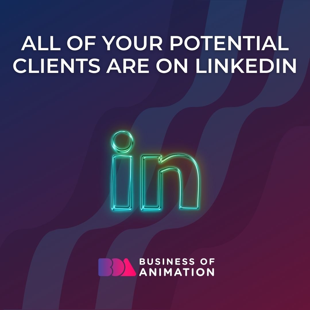 animationbiz's tweet photo. Are you fully utilizing your animation LinkedIn profile?
Here are 6 important reasons why animators should use LinkedIn regularly:
1. All of your potential clients are on LinkedIn
2. LinkedIn messages have a much higher open rate than email
#AnimationProfile #AnimatorProfile https://t.co/9iZRMdzaBz