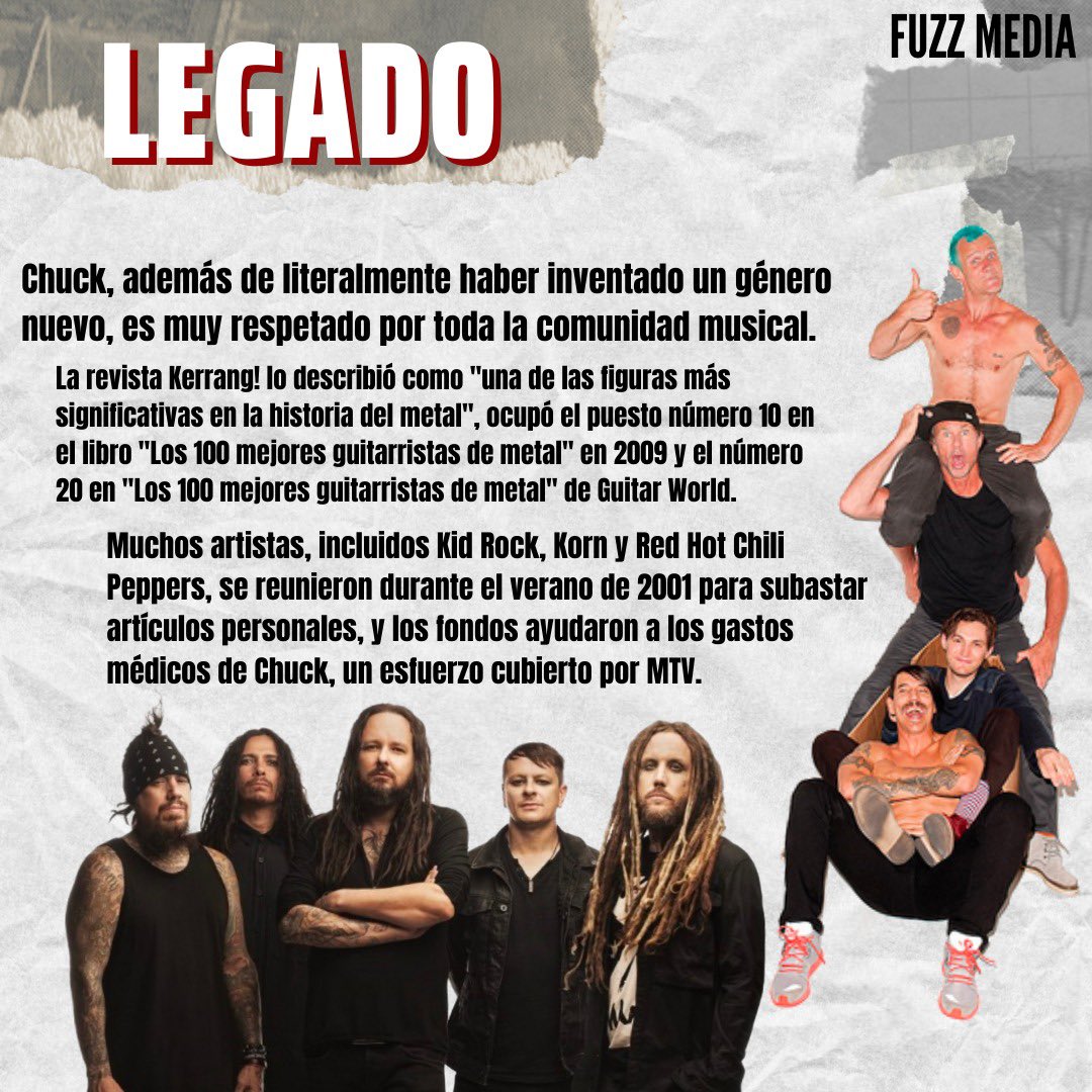 _fuzzmedia's tweet photo. FuzzFact: #DaveGrohl tuvo un proyecto de #HeavyMetal, #Probot (2004) donde quería invitar a Chuck para hacer unas vocales y riffs. Sin embargo, no pudo presentarse debido a su avanzado cáncer. Dave se unió a lxs varixs artistas para financiar sus problemas médicos.🏥 https://t.co/JeZ28GPSZG