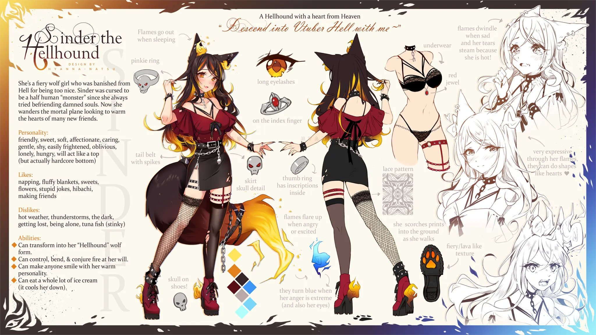 Sinder🔥 Debut Today Hellhound Vtuber On Twitter My Full Character